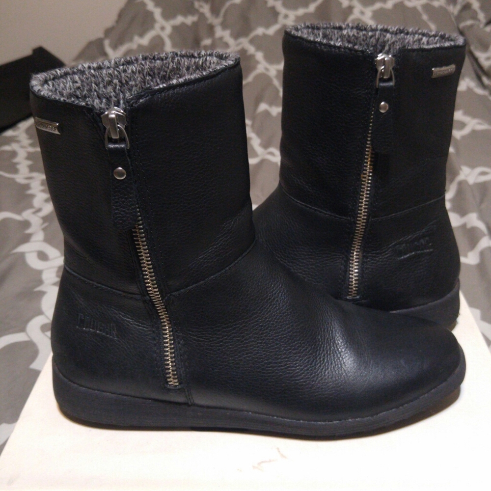 Cougar Vito Black Waterproof Leather Boots
